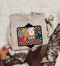 Load image into Gallery viewer, Lucky girl checker collage Tee or Sweatshirt