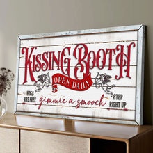 Load image into Gallery viewer, Vintage Rustic Kissing Booth Sign