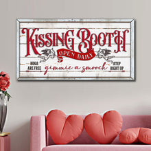 Load image into Gallery viewer, Vintage Rustic Kissing Booth Sign