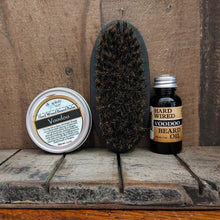 Load image into Gallery viewer, Beard-Pro Gift Set with Hard Wired Beard Oil, Balm, &amp; Brush