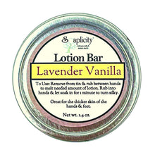 Load image into Gallery viewer, Lavender Vanilla Lotion Bar