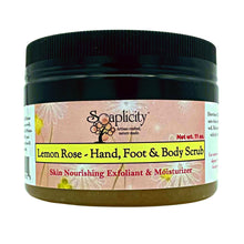 Load image into Gallery viewer, Lemon Rose Hand, Foot &amp; Body Sugar Scrub