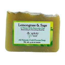 Load image into Gallery viewer, Lemongrass &amp; Sage Soap Bar