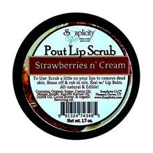 Load image into Gallery viewer, Strawberries 'n Cream Pout Lip Scrub