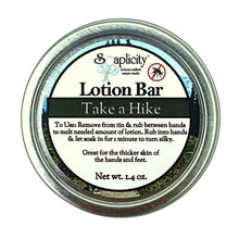 Load image into Gallery viewer, Take A Hike Lotion Bar - 100% Natural Bug Repellent