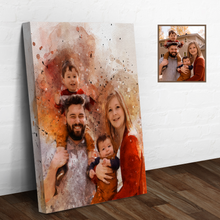 Load image into Gallery viewer, Family Watercolor Portrait Sign