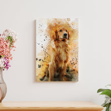 Load image into Gallery viewer, Pet Watercolor Portrait Custom Wall Art