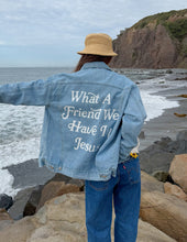 Load image into Gallery viewer, What a Friend In Jesus Denim Jacket