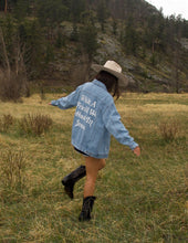 Load image into Gallery viewer, What a Friend In Jesus Denim Jacket