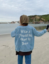 Load image into Gallery viewer, What a Friend In Jesus Denim Jacket