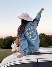 Load image into Gallery viewer, What a Friend In Jesus Denim Jacket