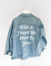 Load image into Gallery viewer, What a Friend In Jesus Denim Jacket