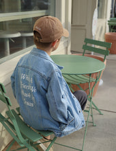 Load image into Gallery viewer, What a Friend in Jesus Kids Denim Jacket