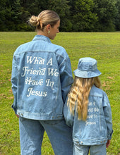 Load image into Gallery viewer, What a Friend in Jesus Kids Denim Jacket