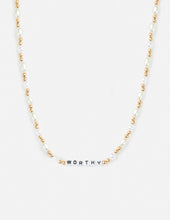 Load image into Gallery viewer, Worthy Letter Necklace