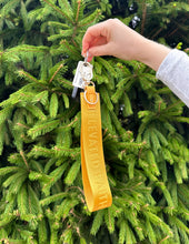 Load image into Gallery viewer, Yellow Oversized Logo Keychain