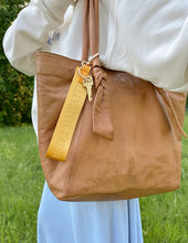 Load image into Gallery viewer, Yellow Oversized Logo Keychain