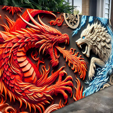 Load image into Gallery viewer, 3D Dragon and Wolf Wall Art V