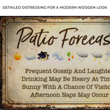 Load image into Gallery viewer, Patio Forecast Sign