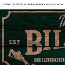 Load image into Gallery viewer, Neighborhood Pool Hall Billiards Sign