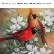 Load image into Gallery viewer, Cardinals on Dogwood Painting Canvas Wall Art