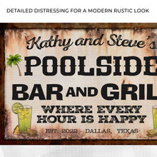Load image into Gallery viewer, Poolside Bar And Grill Sign III