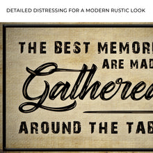 Load image into Gallery viewer, The Best Memories Are Made Gathered Around The Table Sign III