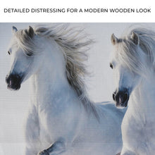 Load image into Gallery viewer, White Horse Couple Canvas Wall Art