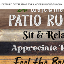 Load image into Gallery viewer, Patio Rules Sign III