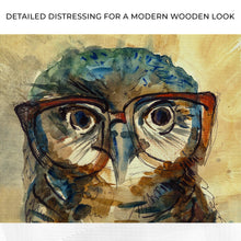 Load image into Gallery viewer, The Wise Owl Watercolor Portrait Canvas Wall Art