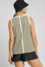 Load image into Gallery viewer, Umgee Round Neck Texture Striped Tank