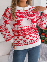 Load image into Gallery viewer, Christmas Element Round Neck Long Sleeve Sweater