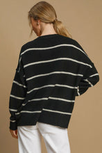 Load image into Gallery viewer, Umgee Wool Blend Striped Round Neck Sweater