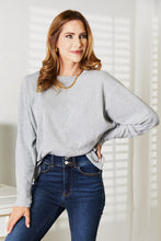 Load image into Gallery viewer, Double Take Seam Detail Round Neck Long Sleeve Top