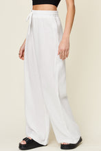 Load image into Gallery viewer, Double Take Full Size Texture Drawstring Wide Leg Pants