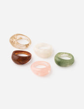 Load image into Gallery viewer, Resin Dome Ring Set