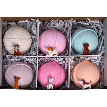 Load image into Gallery viewer, Adorable Kids Bath Bomb Gift Set, 6 Bath Bombs with (ADOPT-A-PUPPY) toys inside
