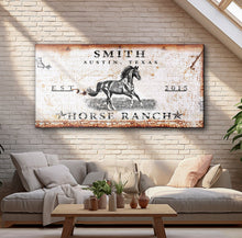 Load image into Gallery viewer, Rustic Horse Ranch Sign