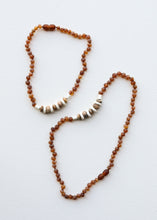 Load image into Gallery viewer, Raw Cognac Baltic Sea Amber + Natural Jasper || Necklace