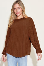 Load image into Gallery viewer, Basic Bae Full Size Ribbed Round Neck Long Sleeve T-Shirt