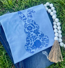 Load image into Gallery viewer, Navy Floral Bunny (Gildan Tee)