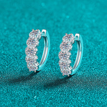 Load image into Gallery viewer, 1 Carat Moissanite Zircon 925 Sterling Silver Huggie Earrings