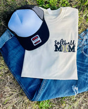 Load image into Gallery viewer, Checkered Softball Mom (DTF Tee)