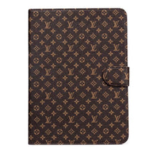 Load image into Gallery viewer, Luxury Canvas Monogram Leather Fresh Summer Theme Pattern Apple iPad case
