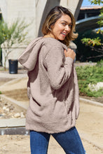 Load image into Gallery viewer, Full Size Teddy Hooded Jacket with Pockets