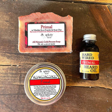 Load image into Gallery viewer, Bearded Trio Gift Set with Hard Wired Beard Oil, Balm, &amp; Body Soap Bar