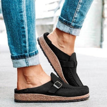 Load image into Gallery viewer, Round Toe Low Heel Buckle Loafers