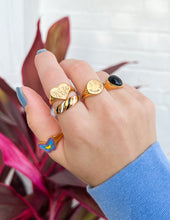 Load image into Gallery viewer, Blue Enamel Butterfly Ring