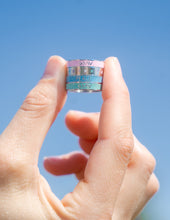 Load image into Gallery viewer, Blue Enamel Peace Ring