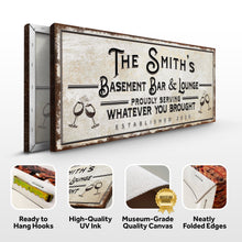 Load image into Gallery viewer, Basement Bar And Lounge Sign